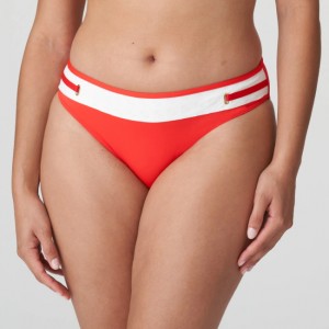 Calças De Biquíni Prima Donna Swim Istres Branco Vermelhas | 312059WYU