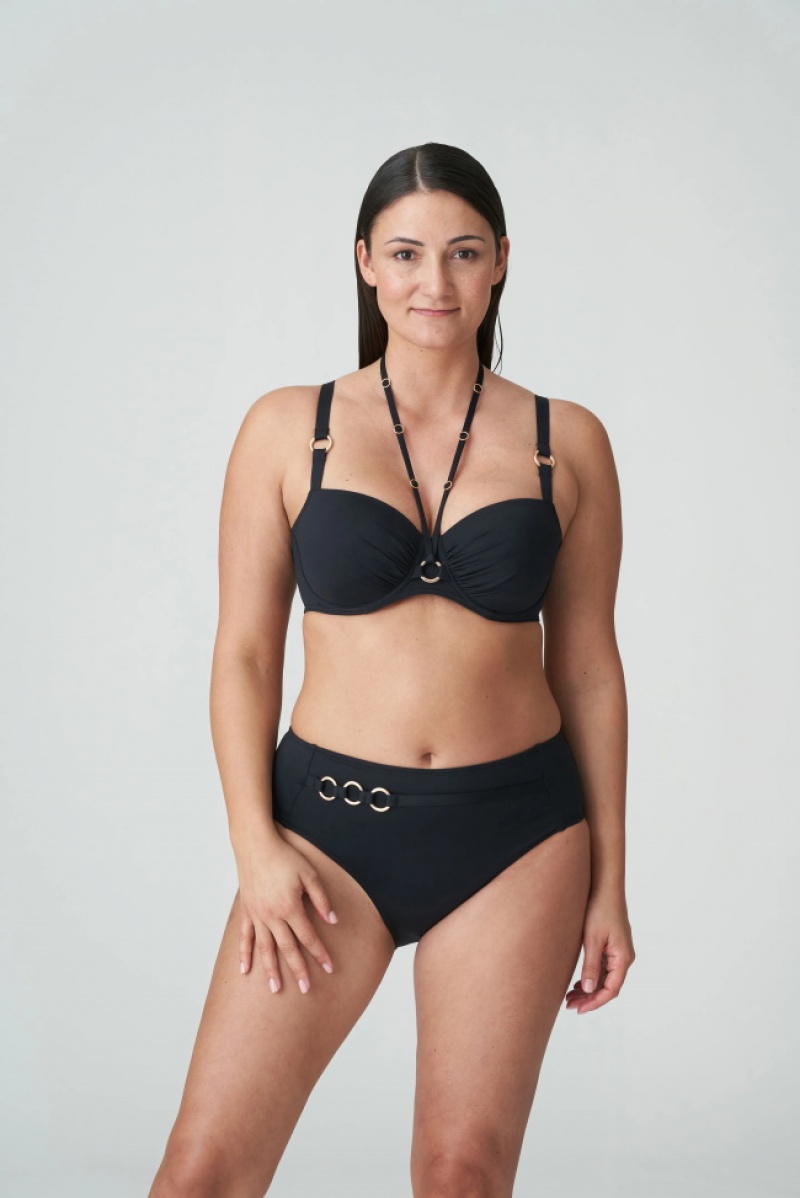 Calças De Biquíni Prima Donna Swim Damietta Pretas | 653087ZSH