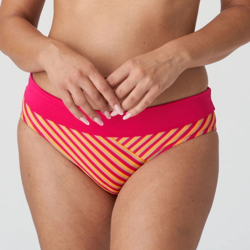 Calças De Biquíni Prima Donna Swim La Concha Vermelhas Laranja | 403729SMA