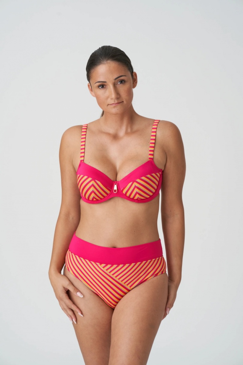 Calças De Biquíni Prima Donna Swim La Concha Vermelhas Laranja | 403729SMA