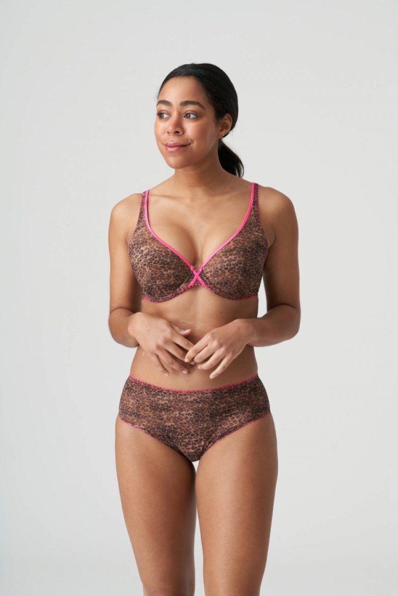 Sutiãs Prima Donna Twist Cafe Plume Leopardo Rosa | 852763YCX